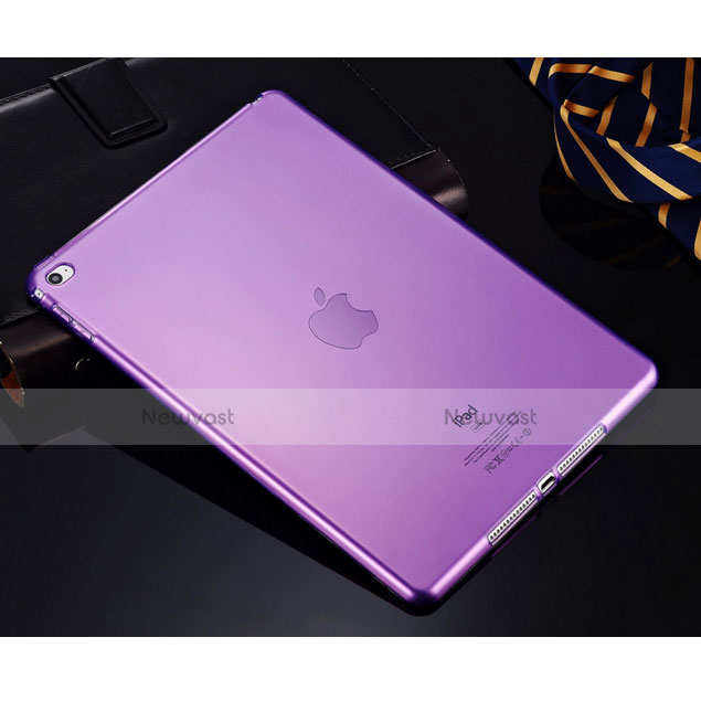 Ultra-thin Transparent Gel Soft Cover for Apple iPad Mini 4 Purple