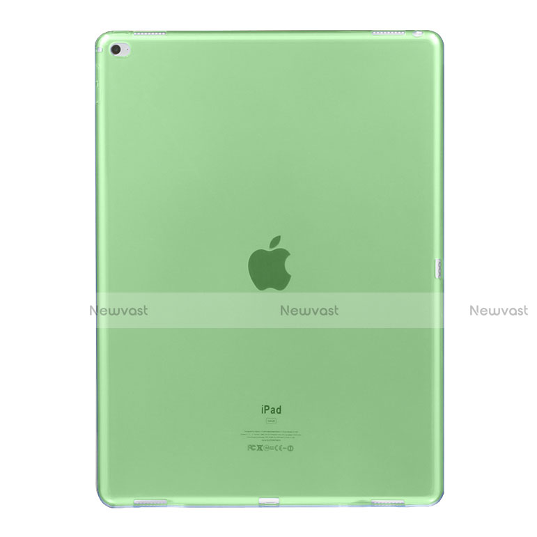 Ultra-thin Transparent Gel Soft Cover for Apple iPad Pro 12.9 Green