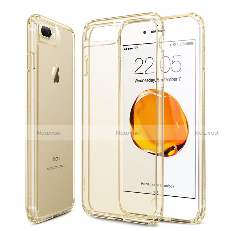Ultra-thin Transparent Gel Soft Cover for Apple iPhone 7 Plus Gold