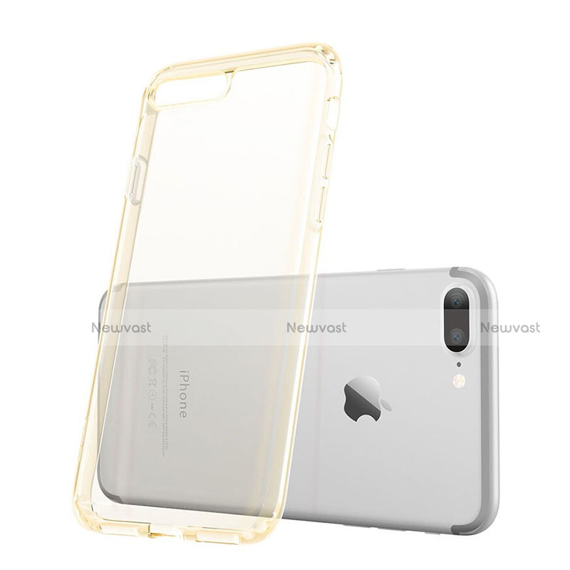 Ultra-thin Transparent Gel Soft Cover for Apple iPhone 7 Plus Gold