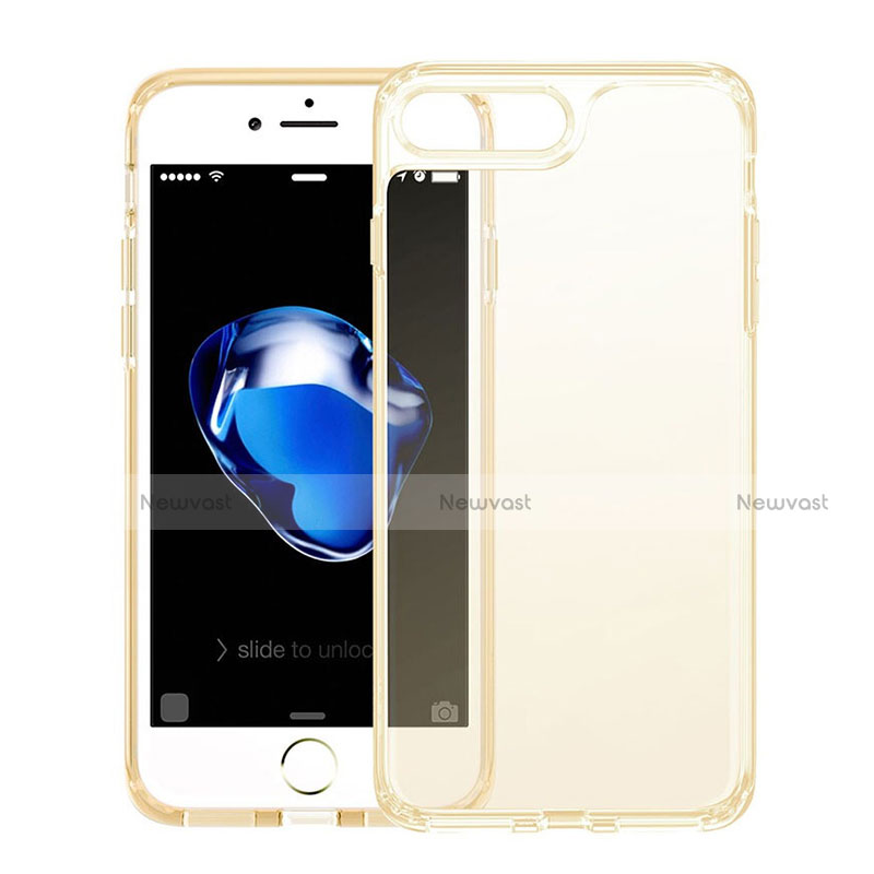 Ultra-thin Transparent Gel Soft Cover for Apple iPhone 8 Plus Gold