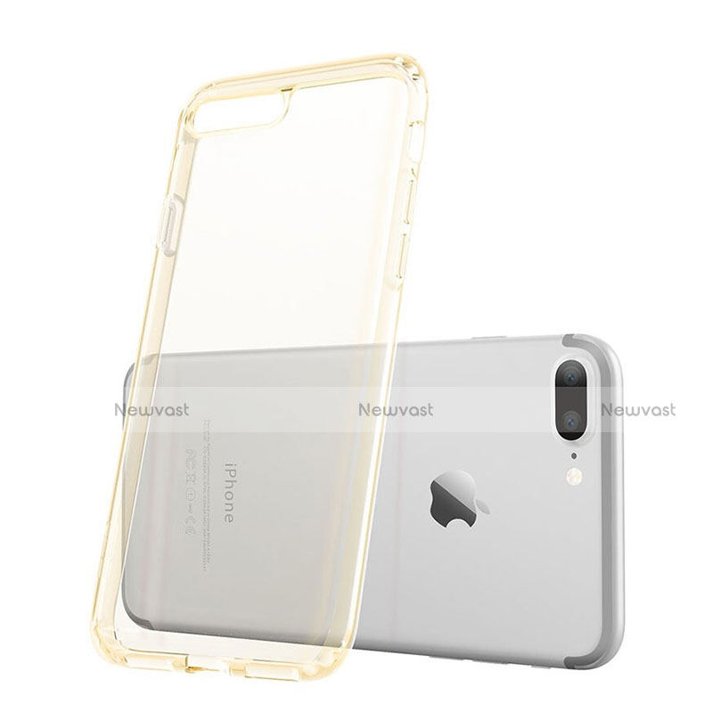 Ultra-thin Transparent Gel Soft Cover for Apple iPhone 8 Plus Gold