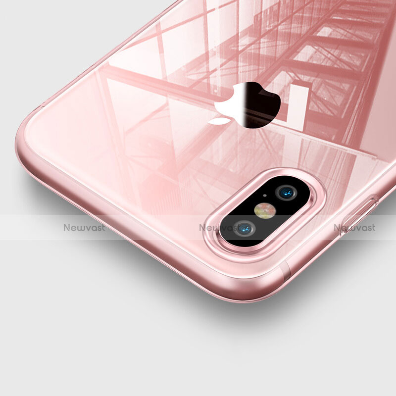 Ultra-thin Transparent Gel Soft Cover for Apple iPhone X Pink