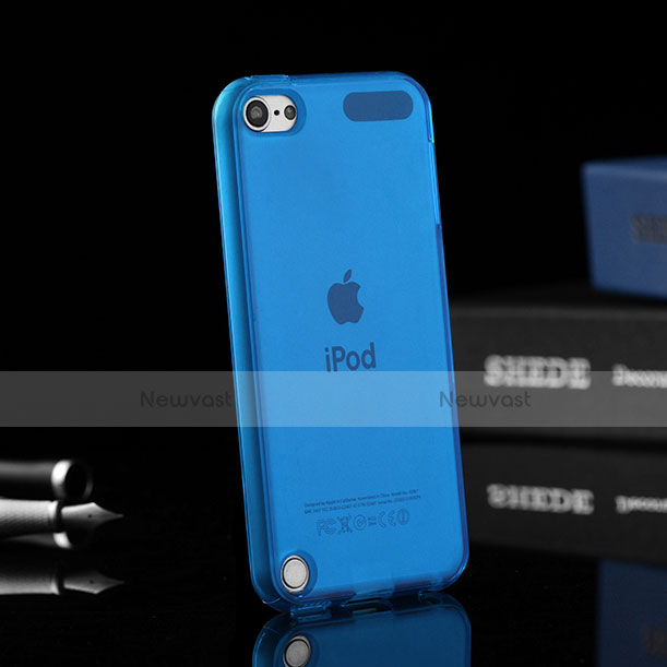 Ultra-thin Transparent Gel Soft Cover for Apple iPod Touch 5 Blue