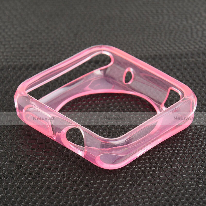 Ultra-thin Transparent Gel Soft Cover for Apple iWatch 2 38mm Pink
