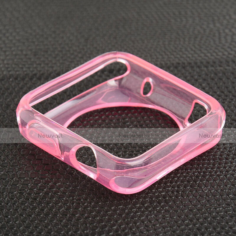 Ultra-thin Transparent Gel Soft Cover for Apple iWatch 3 42mm Pink