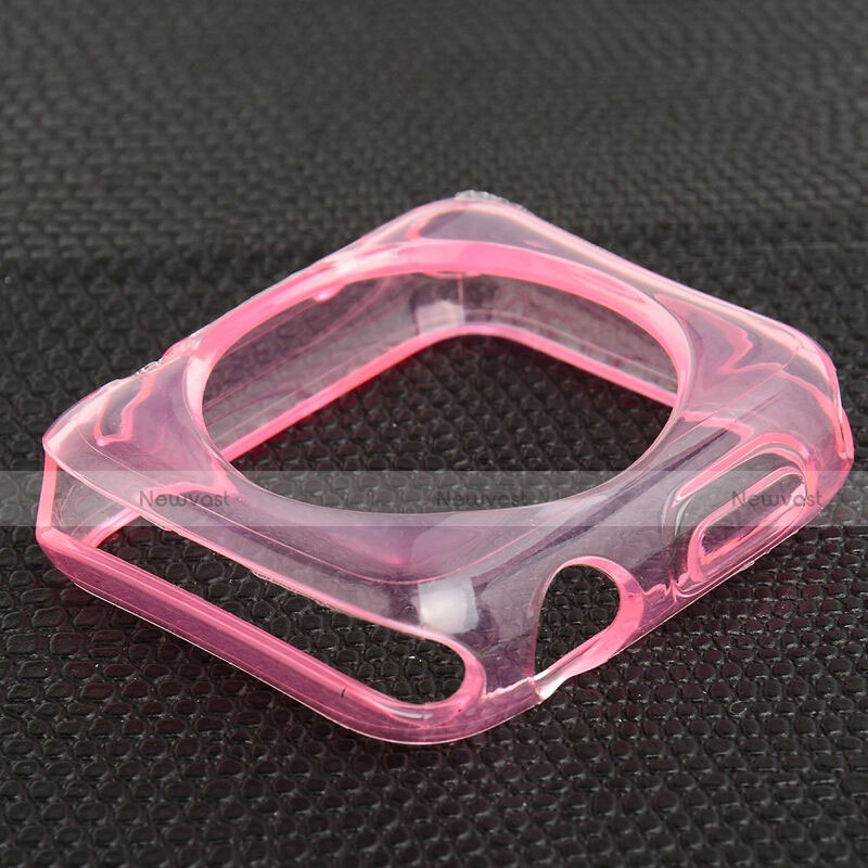 Ultra-thin Transparent Gel Soft Cover for Apple iWatch 42mm Pink