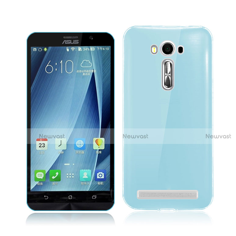 Ultra-thin Transparent Gel Soft Cover for Asus Zenfone 2 Laser ZE500KL ZE550KL Blue