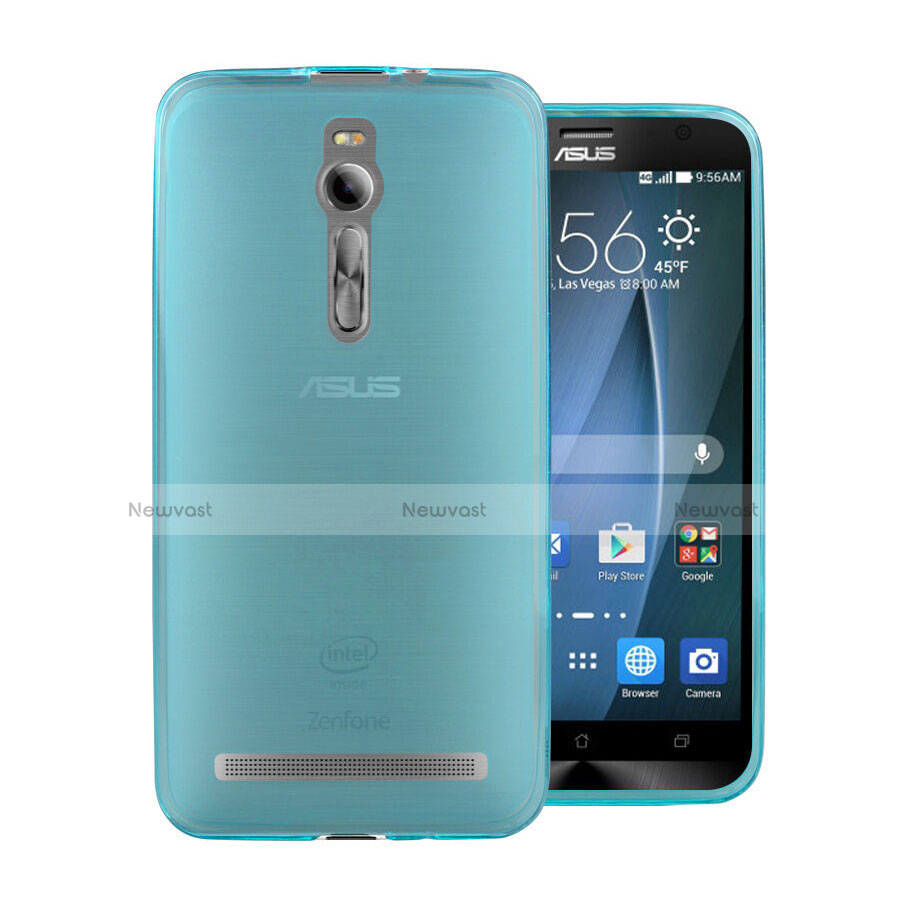 Ultra-thin Transparent Gel Soft Cover for Asus Zenfone 2 ZE551ML ZE550ML Blue