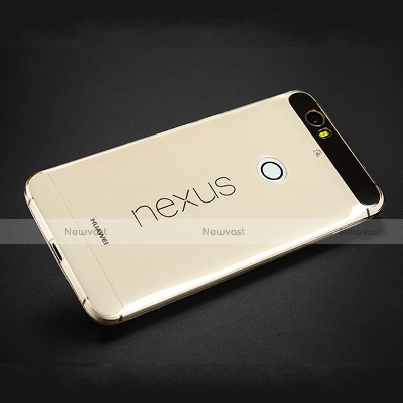 Ultra-thin Transparent Gel Soft Cover for Google Nexus 6P Gold