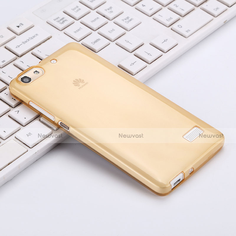 Ultra-thin Transparent Gel Soft Cover for Huawei G Play Mini Gold
