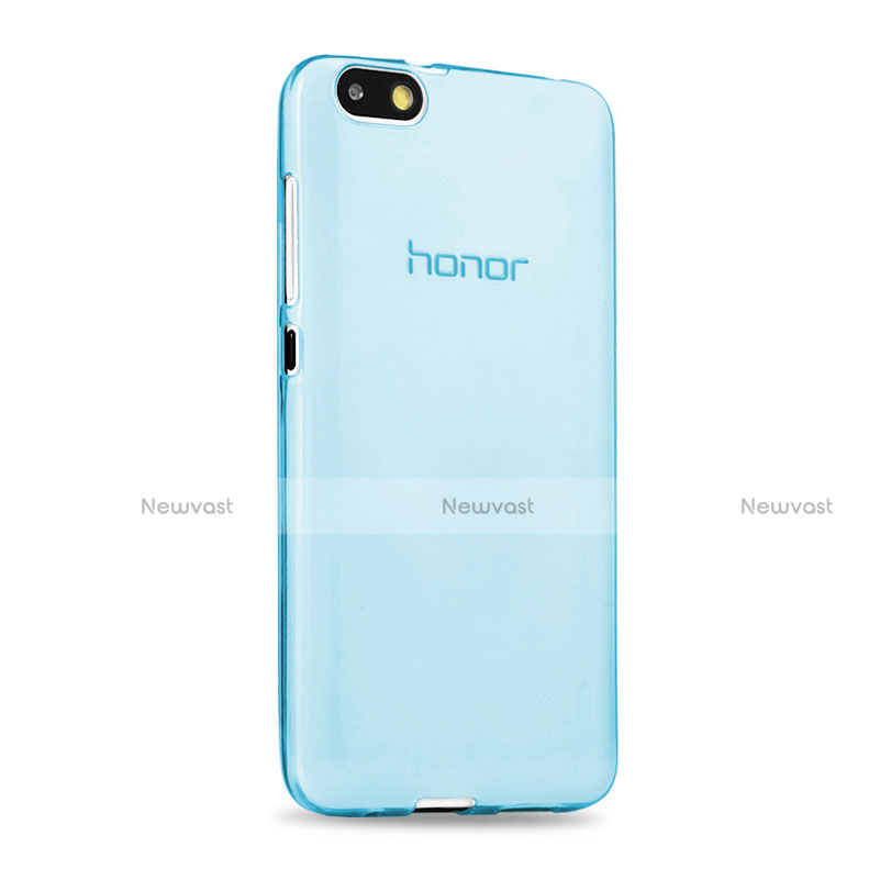 Ultra-thin Transparent Gel Soft Cover for Huawei Honor 4X Blue