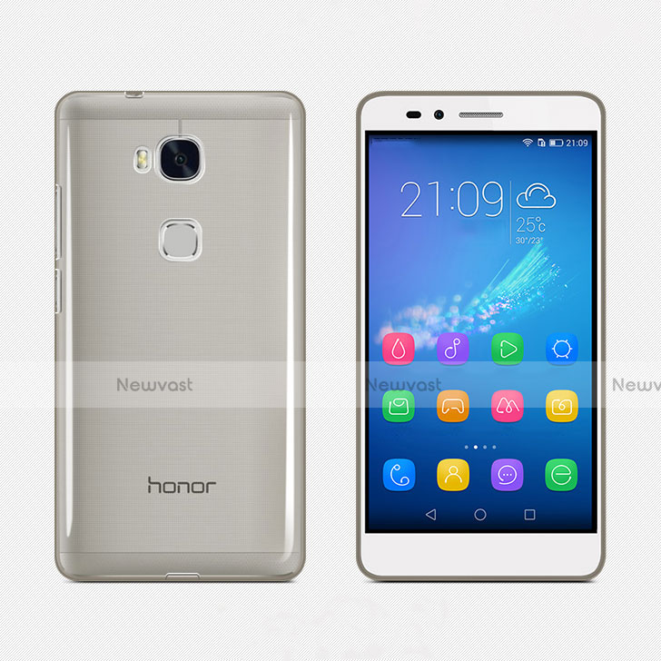 Ultra-thin Transparent Gel Soft Cover for Huawei Honor 5X Gray