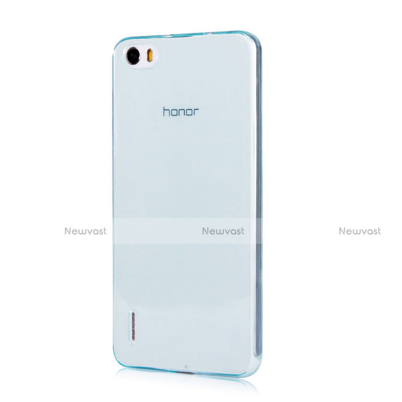 Ultra-thin Transparent Gel Soft Cover for Huawei Honor 6 Blue