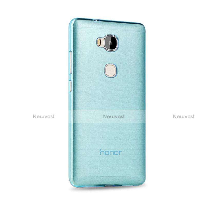 Ultra-thin Transparent Gel Soft Cover for Huawei Honor X5 Blue