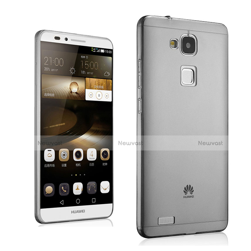 Ultra-thin Transparent Gel Soft Cover for Huawei Mate 7 Gray