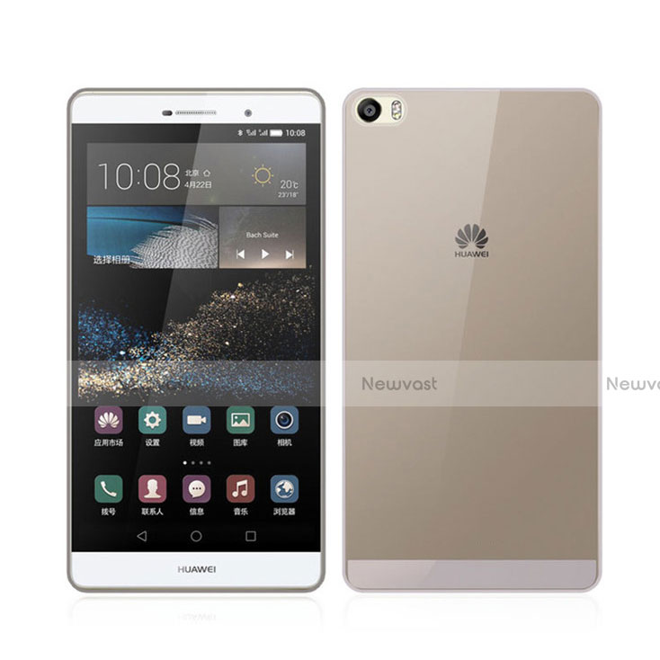 Ultra-thin Transparent Gel Soft Cover for Huawei P8 Max Gray