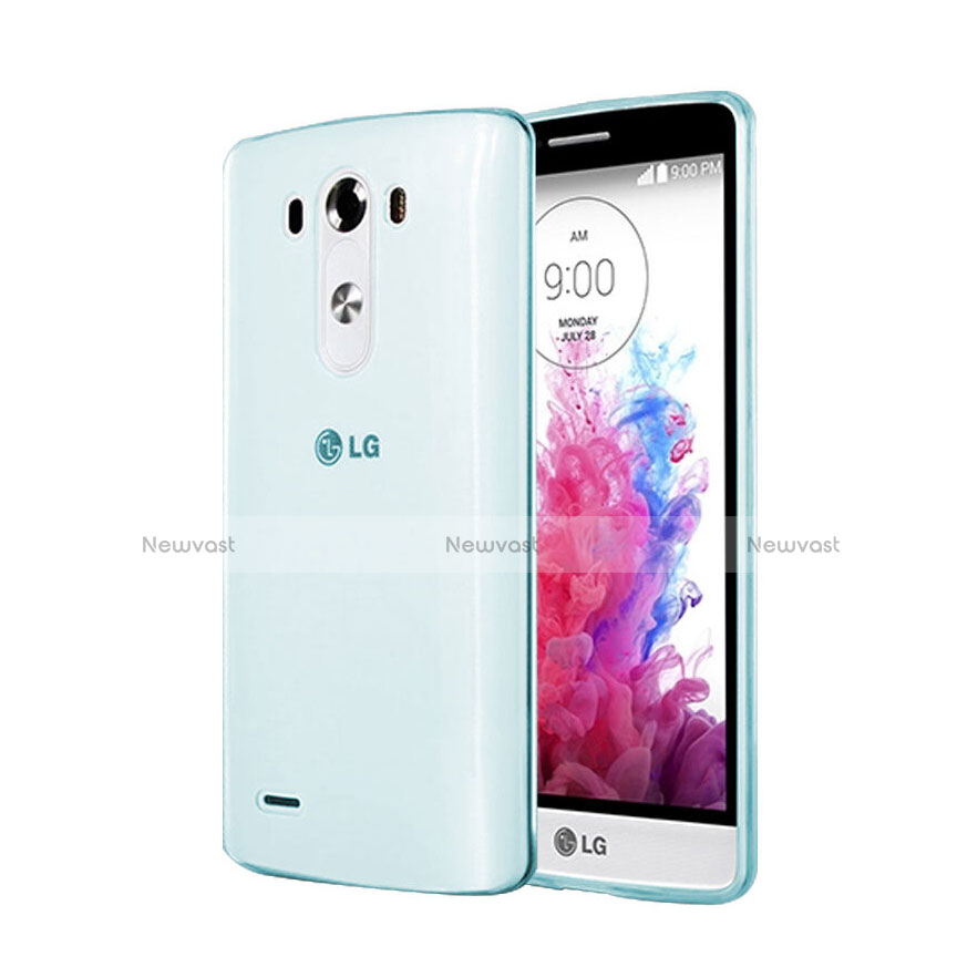 Ultra-thin Transparent Gel Soft Cover for LG G3 Blue