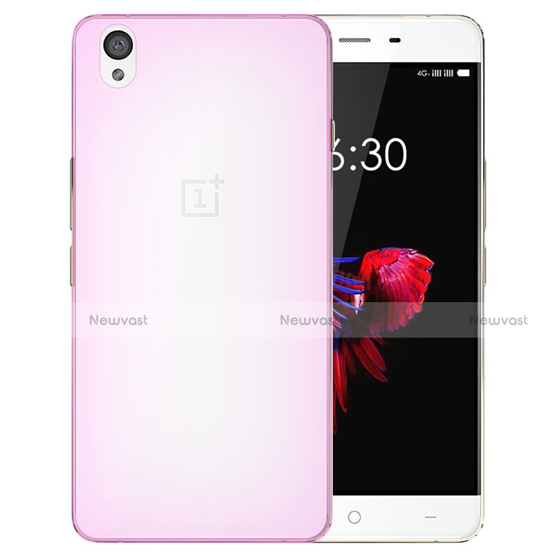 Ultra-thin Transparent Gel Soft Cover for OnePlus X Pink