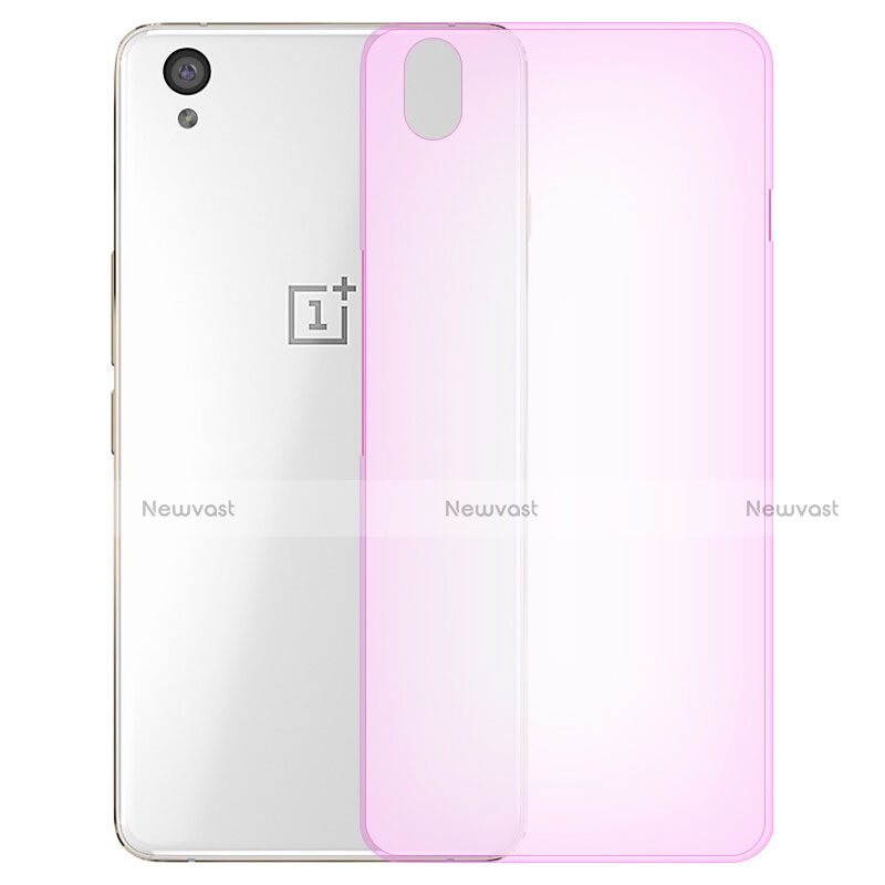 Ultra-thin Transparent Gel Soft Cover for OnePlus X Pink