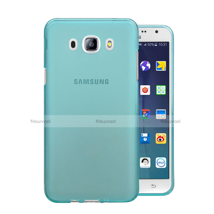 Ultra-thin Transparent Gel Soft Cover for Samsung Galaxy J5 (2016) J510FN J5108 Blue