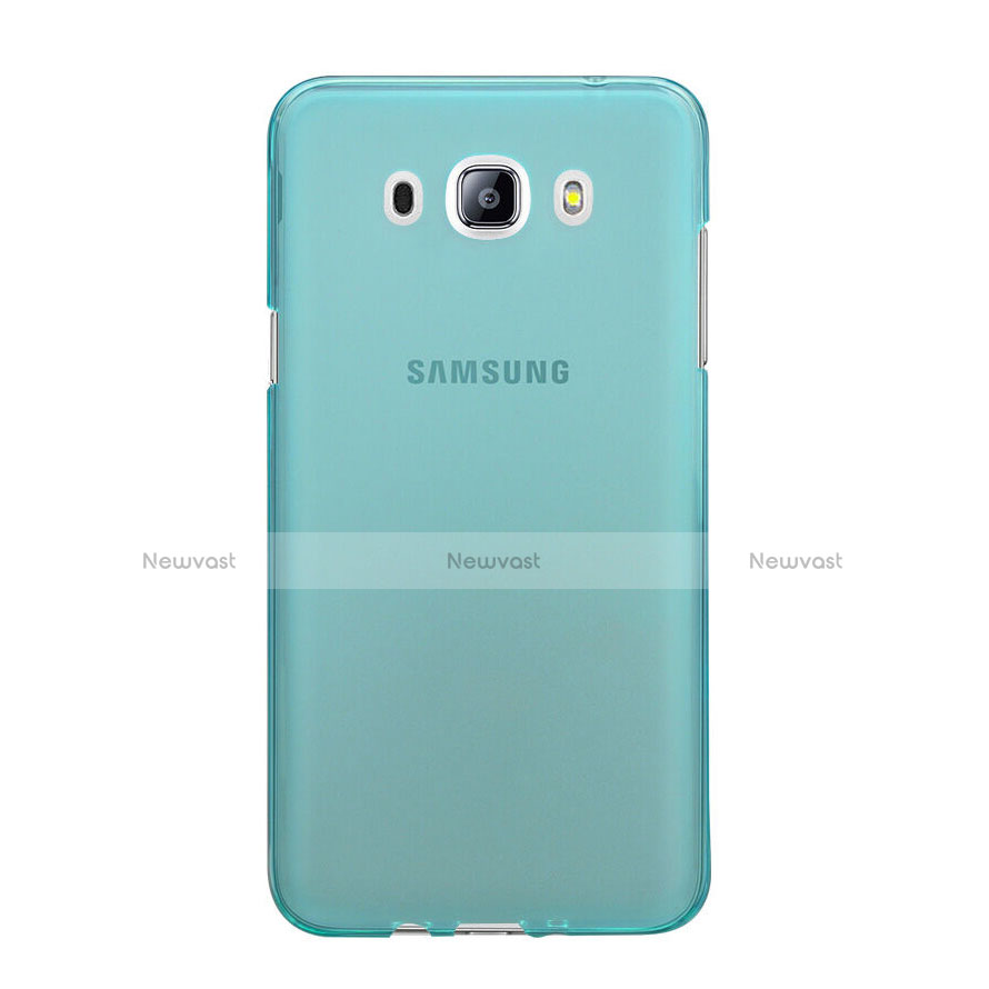 Ultra-thin Transparent Gel Soft Cover for Samsung Galaxy J5 Duos (2016) Blue