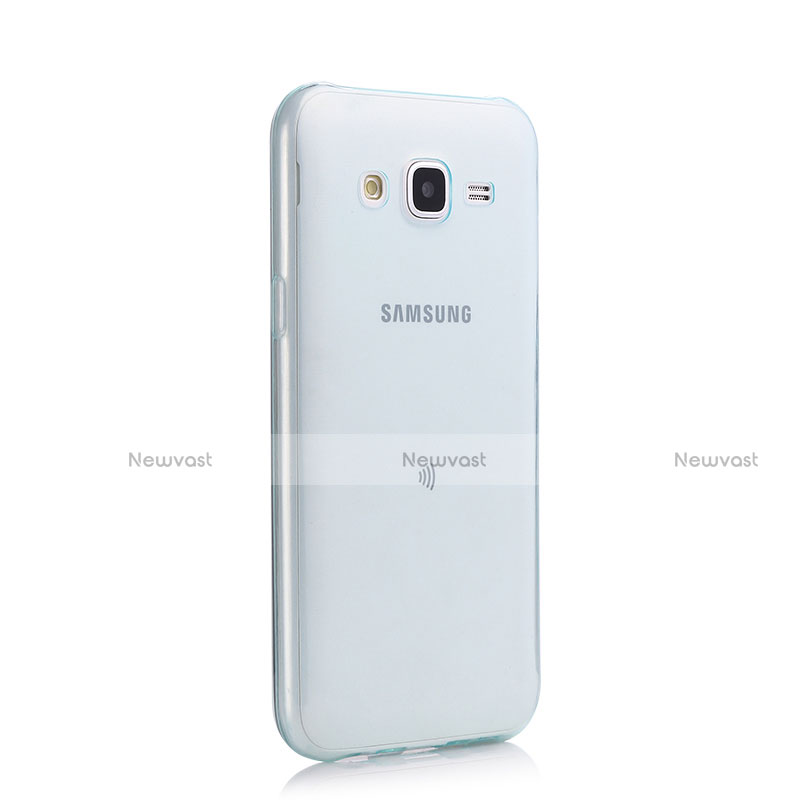 Ultra-thin Transparent Gel Soft Cover for Samsung Galaxy J5 SM-J500F Blue