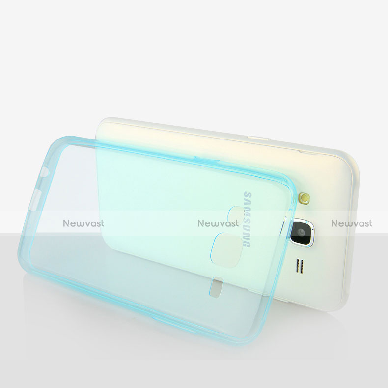 Ultra-thin Transparent Gel Soft Cover for Samsung Galaxy J7 SM-J700F J700H Blue