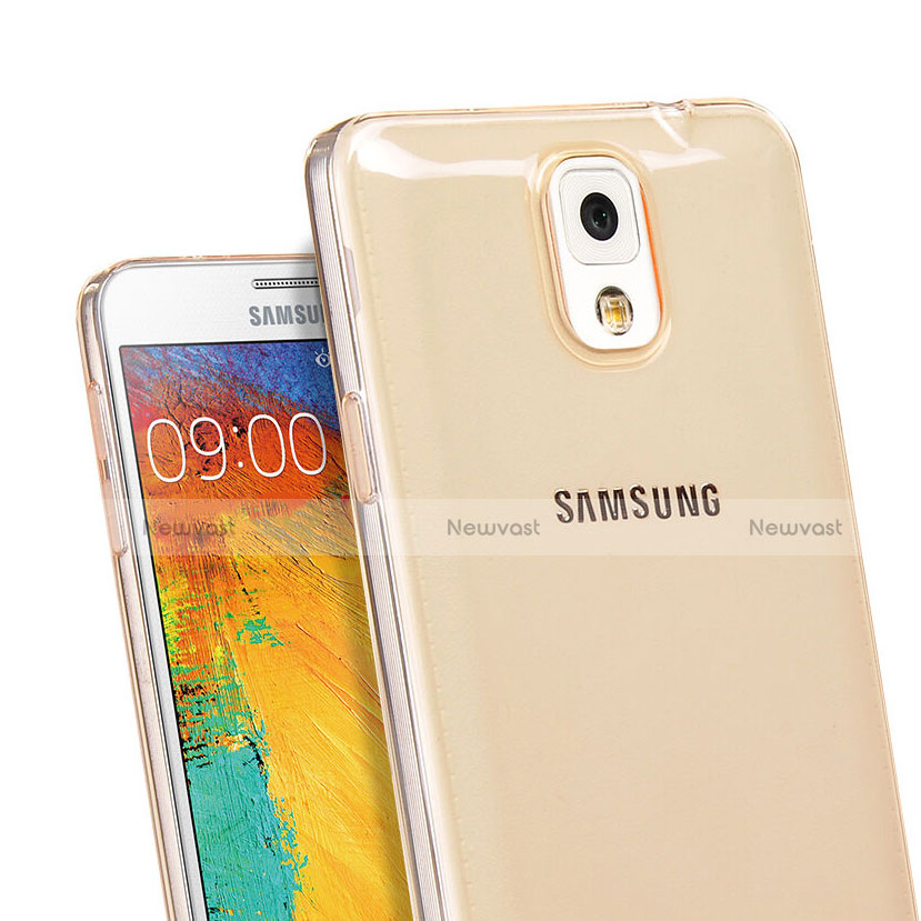 Ultra-thin Transparent Gel Soft Cover for Samsung Galaxy Note 3 N9000 Gold