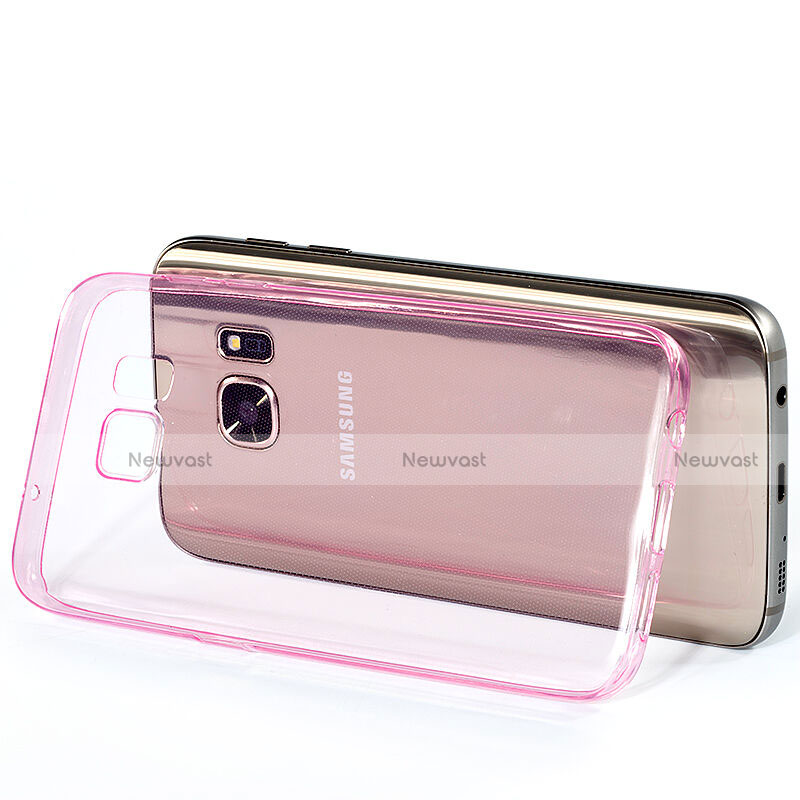 Ultra-thin Transparent Gel Soft Cover for Samsung Galaxy S7 G930F G930FD Pink