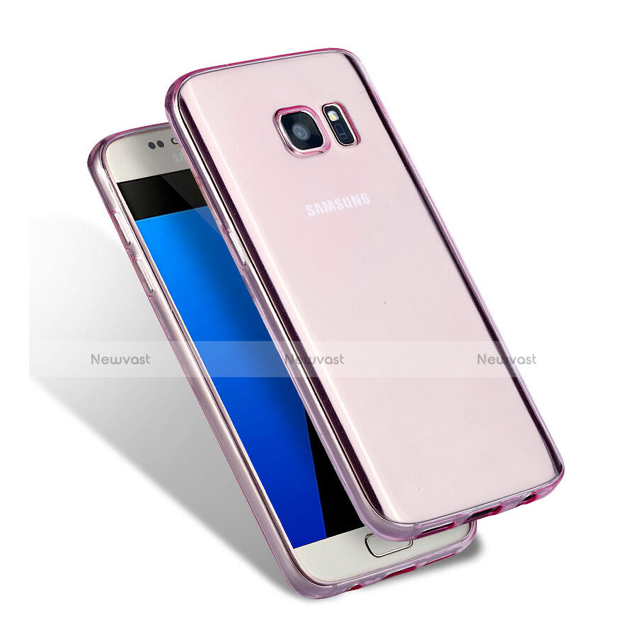 Ultra-thin Transparent Gel Soft Cover for Samsung Galaxy S7 G930F G930FD Pink