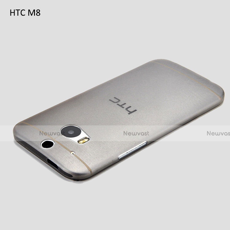 Ultra-thin Transparent Gel Soft Cover T01 for HTC One M8 Gray