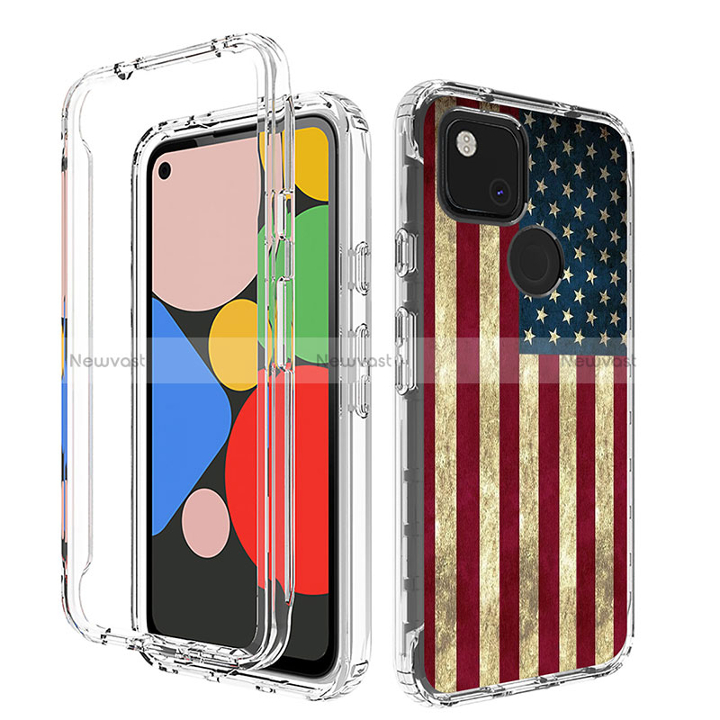 Ultra-thin Transparent Gel Soft Matte Finish Front and Back Case 360 Degrees Cover for Google Pixel 4a