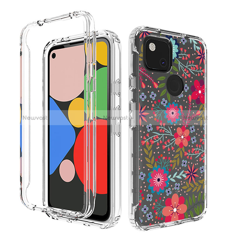 Ultra-thin Transparent Gel Soft Matte Finish Front and Back Case 360 Degrees Cover for Google Pixel 4a