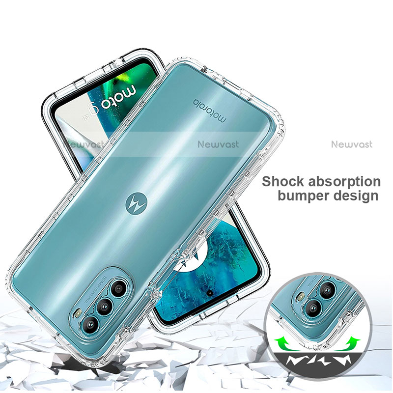 Ultra-thin Transparent Gel Soft Matte Finish Front and Back Case 360 Degrees Cover for Motorola Moto Edge (2022) 5G Clear