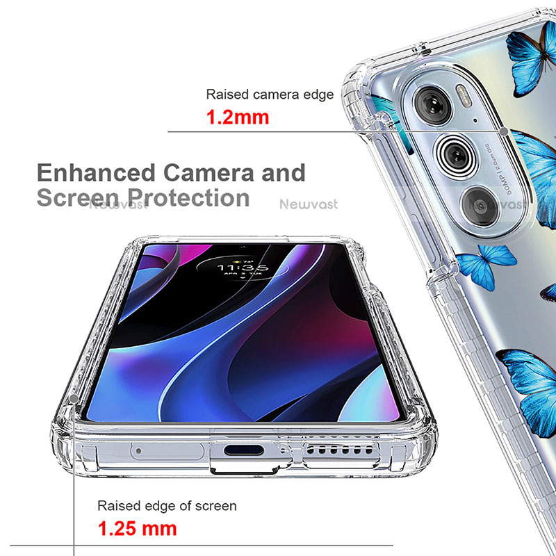 Ultra-thin Transparent Gel Soft Matte Finish Front and Back Case 360 Degrees Cover for Motorola Moto Edge 30 Pro 5G