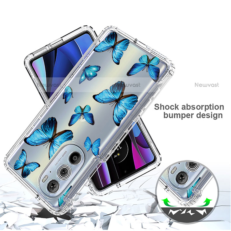 Ultra-thin Transparent Gel Soft Matte Finish Front and Back Case 360 Degrees Cover for Motorola Moto Edge 30 Pro 5G