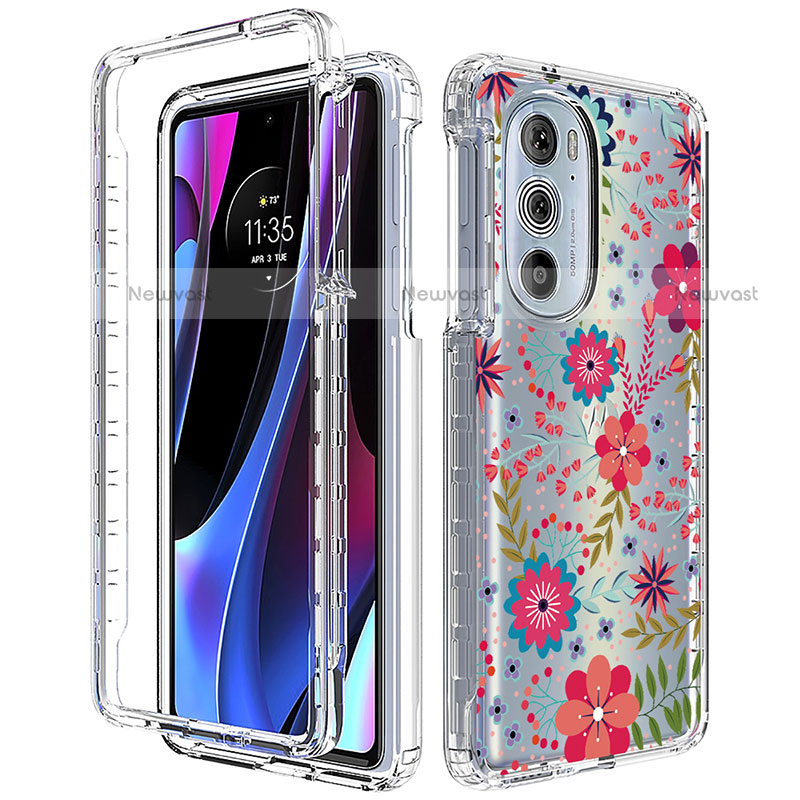 Ultra-thin Transparent Gel Soft Matte Finish Front and Back Case 360 Degrees Cover for Motorola Moto Edge 30 Pro 5G