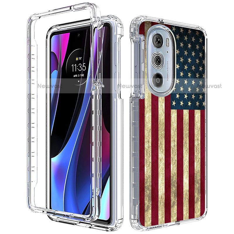 Ultra-thin Transparent Gel Soft Matte Finish Front and Back Case 360 Degrees Cover for Motorola Moto Edge 30 Pro 5G