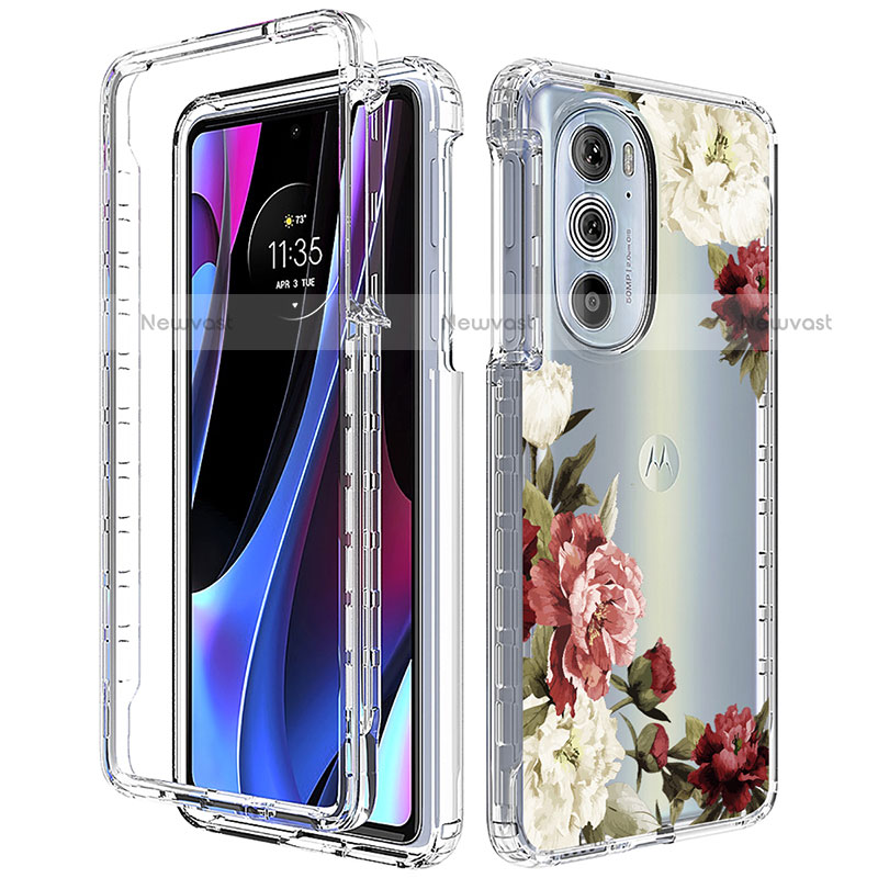 Ultra-thin Transparent Gel Soft Matte Finish Front and Back Case 360 Degrees Cover for Motorola Moto Edge 30 Pro 5G