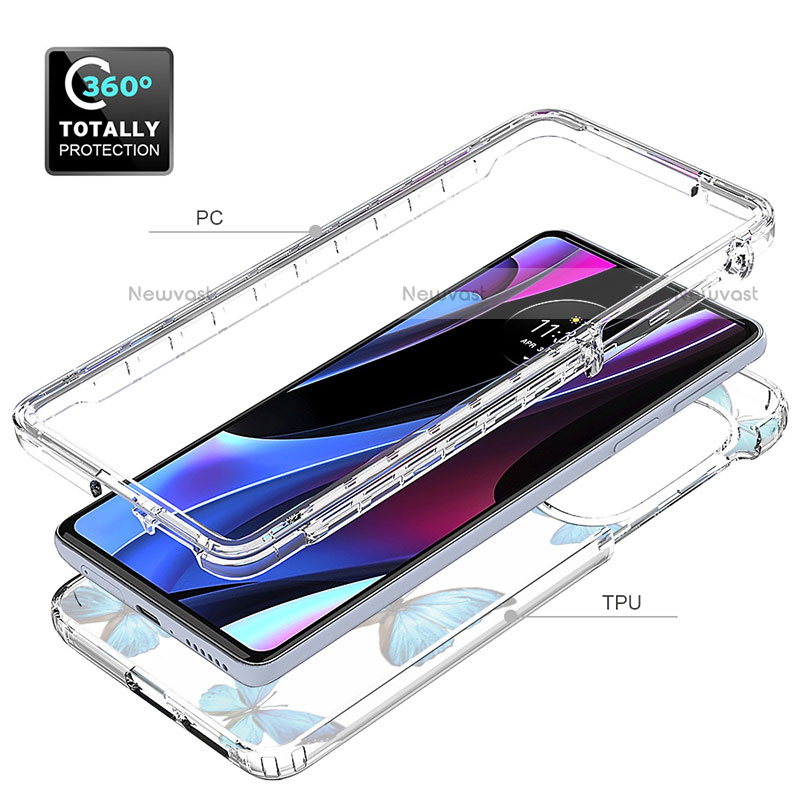 Ultra-thin Transparent Gel Soft Matte Finish Front and Back Case 360 Degrees Cover for Motorola Moto Edge 30 Pro 5G
