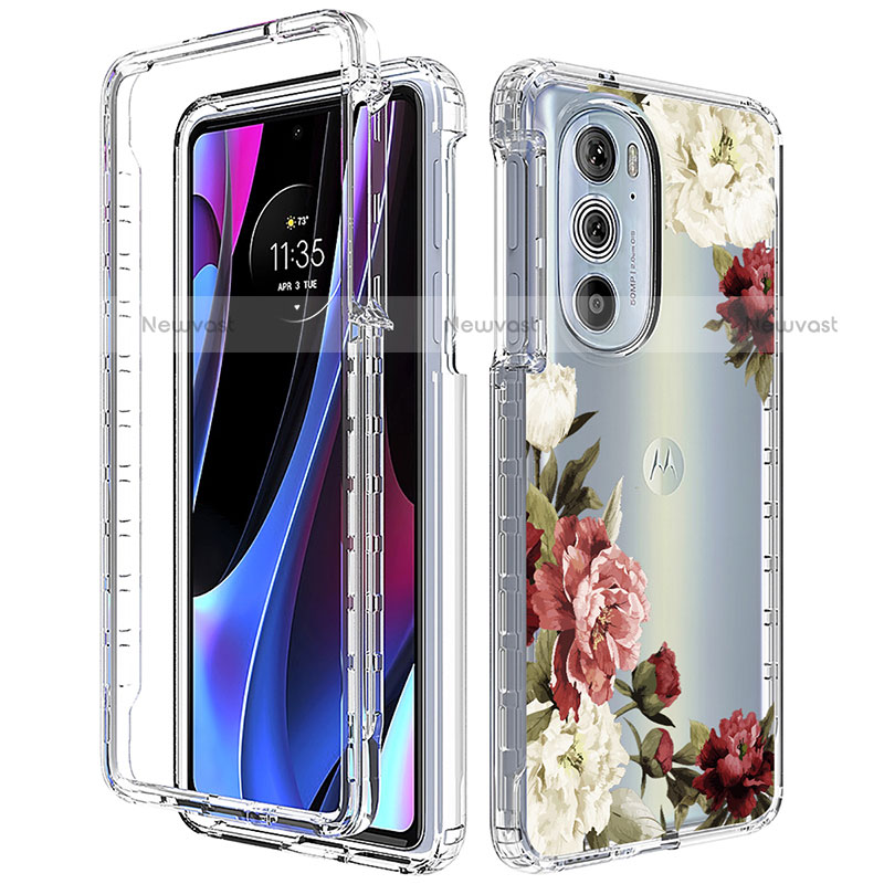 Ultra-thin Transparent Gel Soft Matte Finish Front and Back Case 360 Degrees Cover for Motorola Moto Edge Plus (2022) 5G
