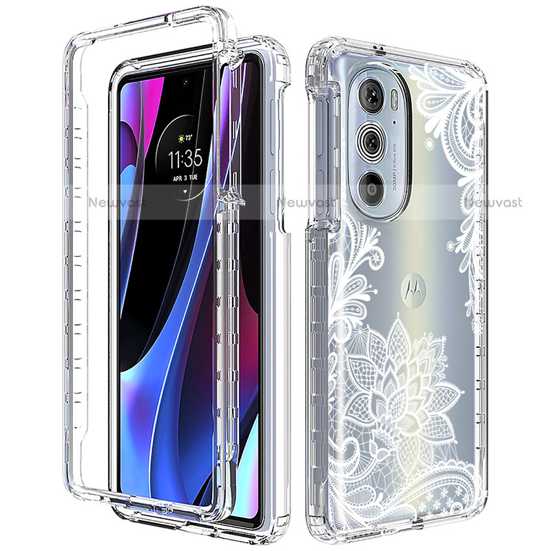 Ultra-thin Transparent Gel Soft Matte Finish Front and Back Case 360 Degrees Cover for Motorola Moto Edge Plus (2022) 5G