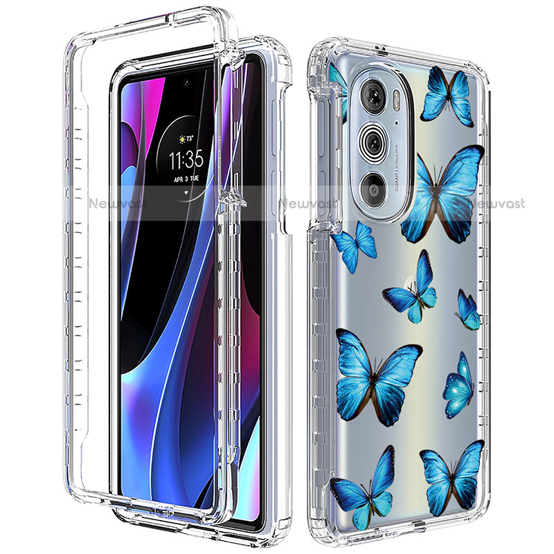 Ultra-thin Transparent Gel Soft Matte Finish Front and Back Case 360 Degrees Cover for Motorola Moto Edge Plus (2022) 5G