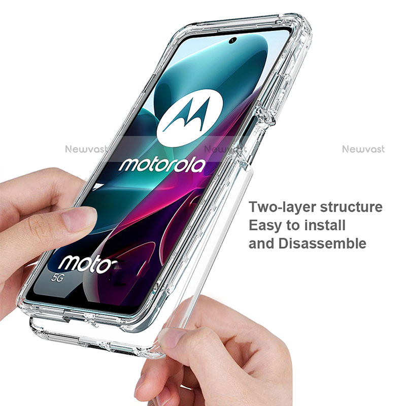 Ultra-thin Transparent Gel Soft Matte Finish Front and Back Case 360 Degrees Cover for Motorola Moto Edge S30 5G Clear