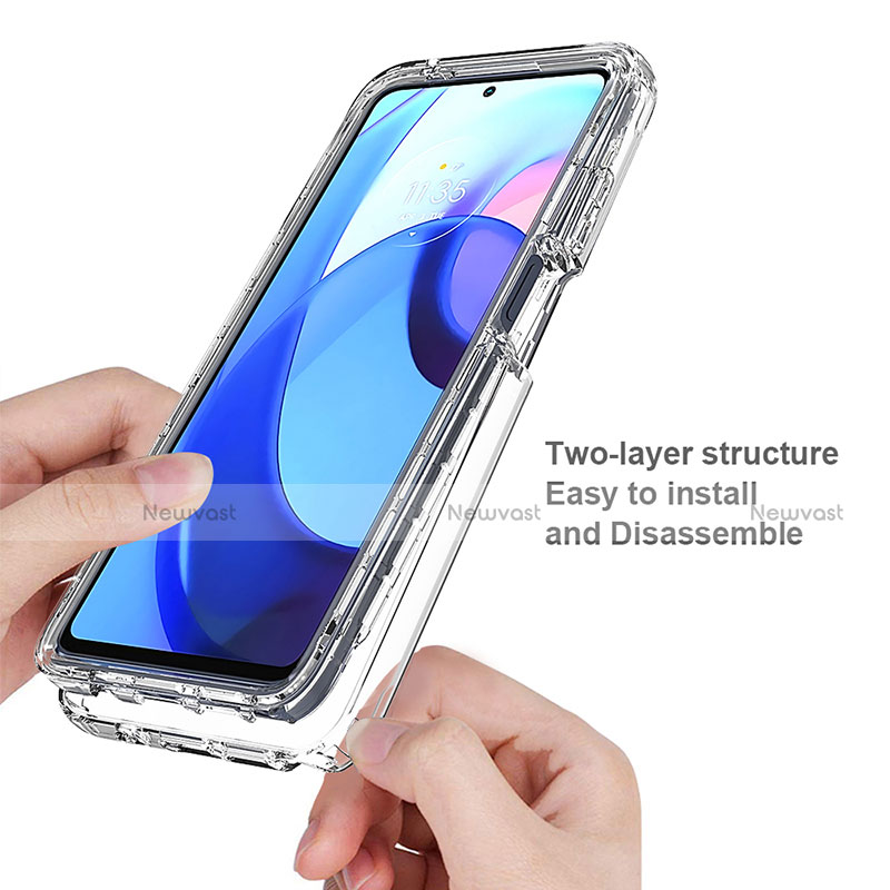 Ultra-thin Transparent Gel Soft Matte Finish Front and Back Case 360 Degrees Cover for Motorola Moto G Stylus (2022) 5G Clear
