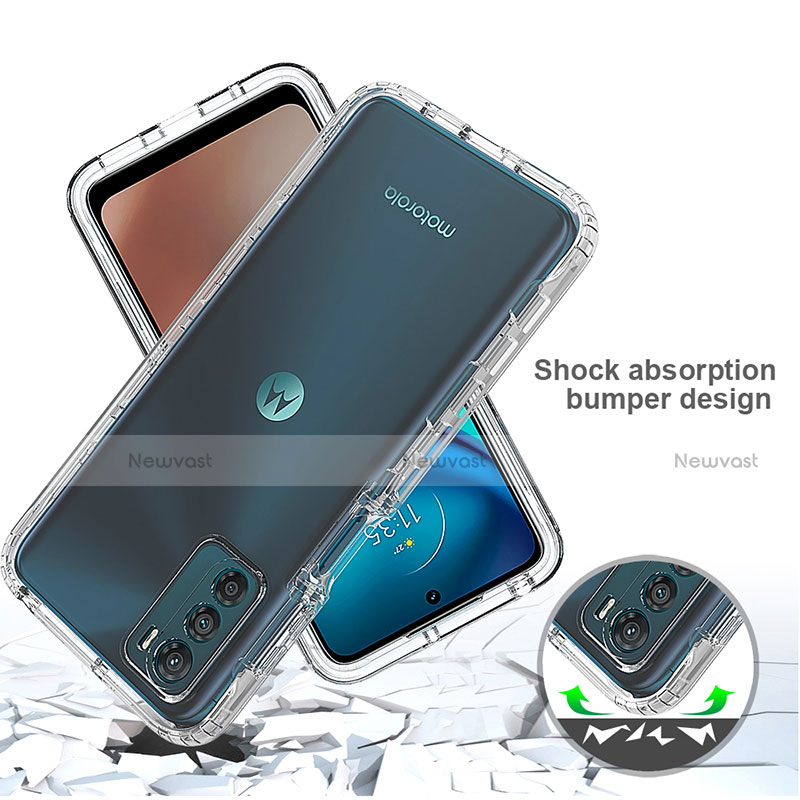 Ultra-thin Transparent Gel Soft Matte Finish Front and Back Case 360 Degrees Cover for Motorola Moto G42 Clear