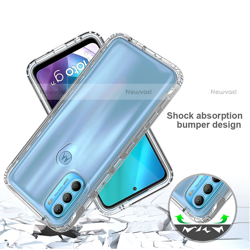 Ultra-thin Transparent Gel Soft Matte Finish Front and Back Case 360 Degrees Cover for Motorola Moto G71 5G Clear