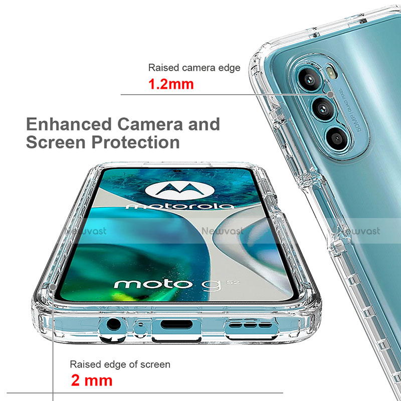 Ultra-thin Transparent Gel Soft Matte Finish Front and Back Case 360 Degrees Cover for Motorola Moto G71s 5G Clear