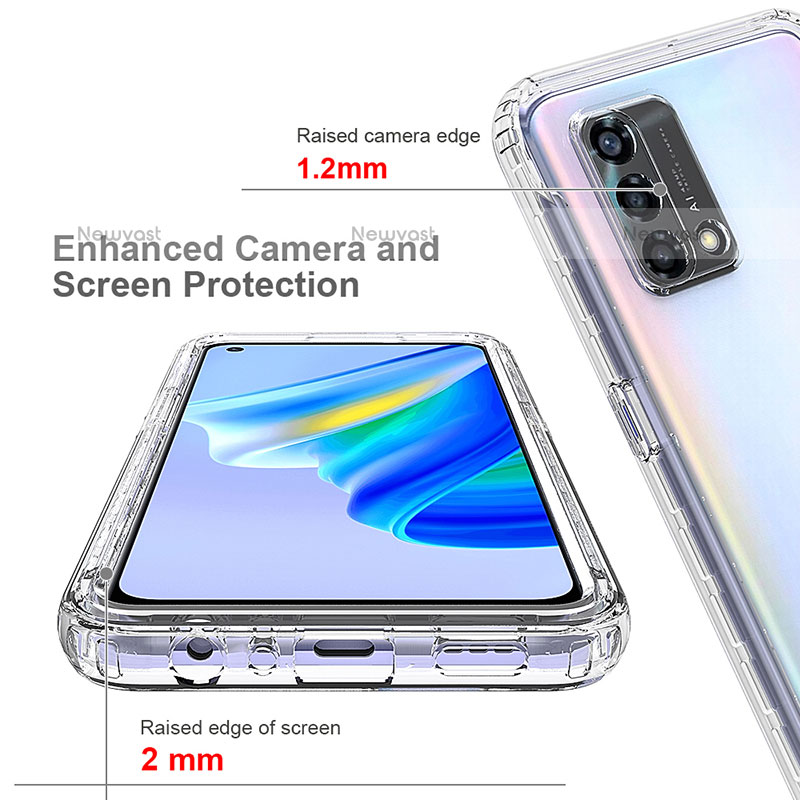 Ultra-thin Transparent Gel Soft Matte Finish Front and Back Case 360 Degrees Cover for Oppo A74 4G Clear